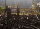 Cleaning up the remains of the old chapel